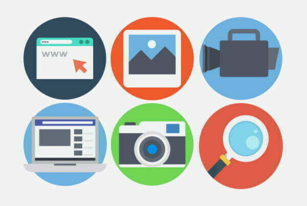 variety of digital marketing icons