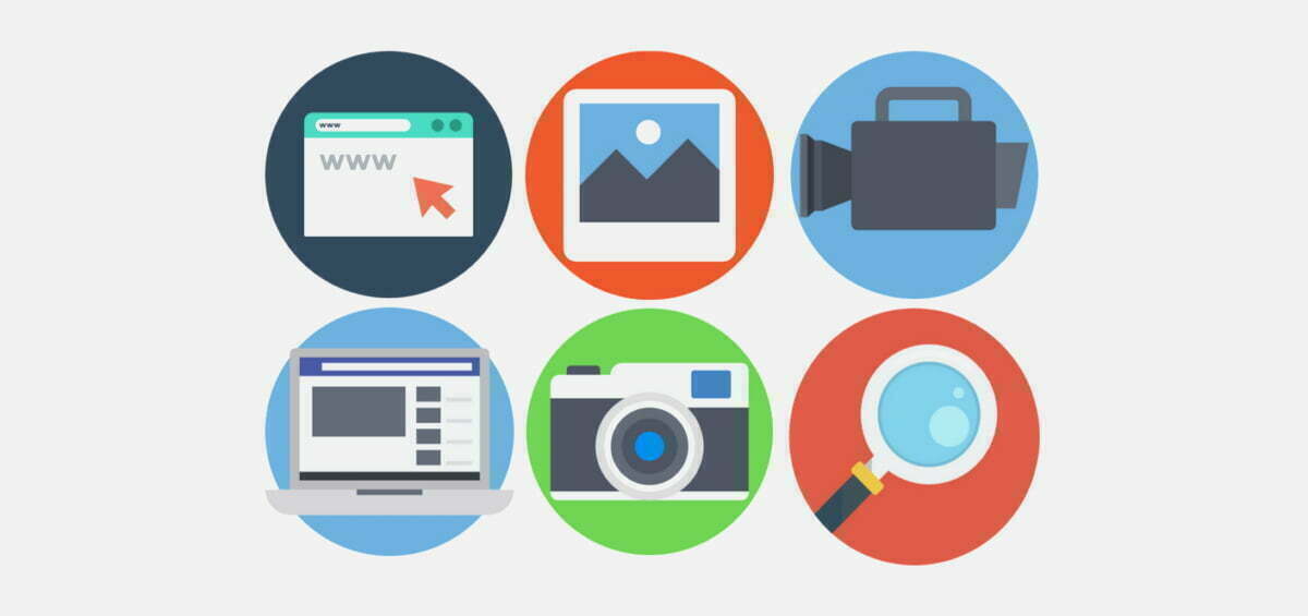 variety of digital marketing icons