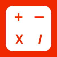 calculator icon with red background