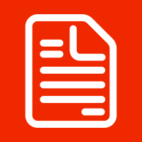 invoice icon with red background