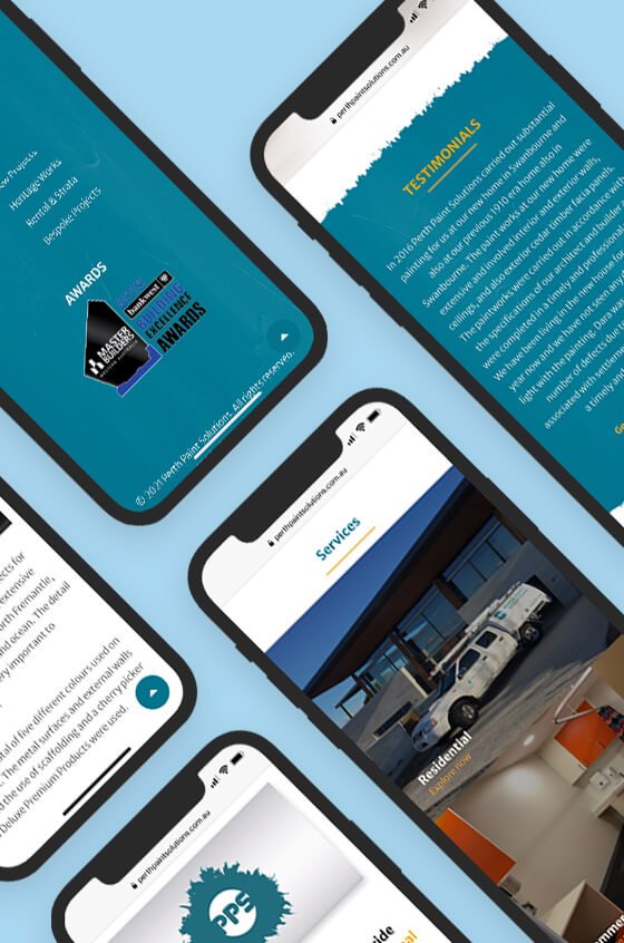 perth paint solution mobile mockups