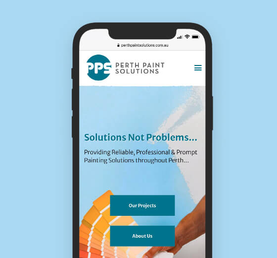 perth paint solution mobile mockup