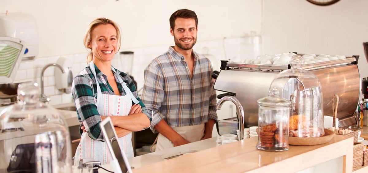 coffee shop with small business owners