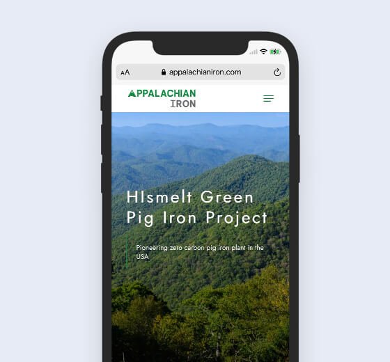 appalachian iron mobile mockup