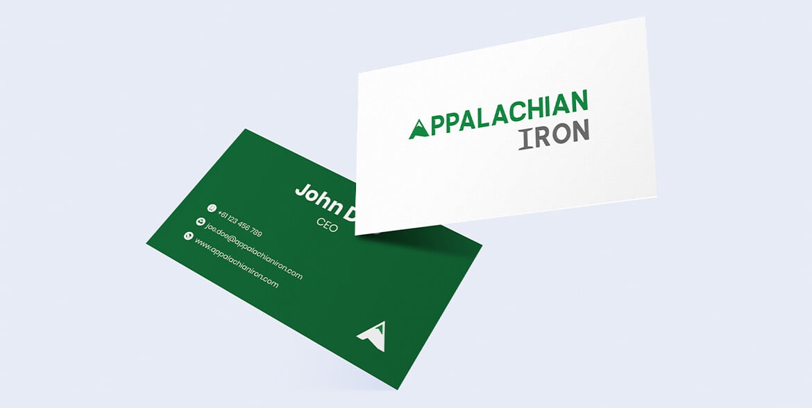 appalachian iron business card mockup