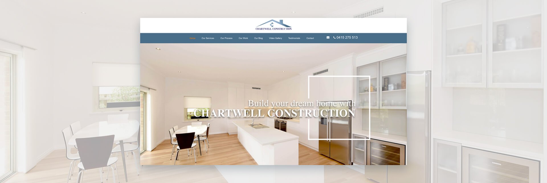 chartwell construction website mockup