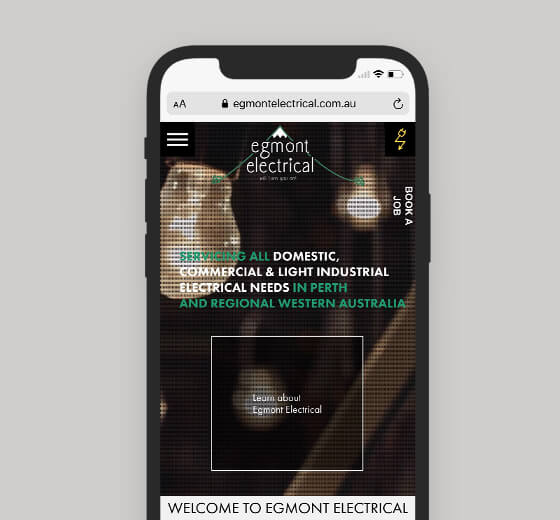 egmont electrical mobile mockup