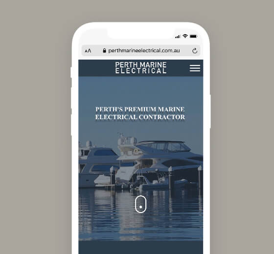 perth marine electrical mobile mockup