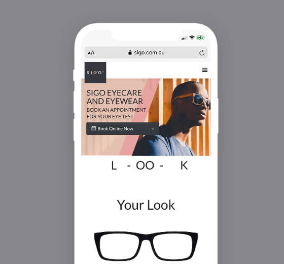 sige eyecare mobile mockup