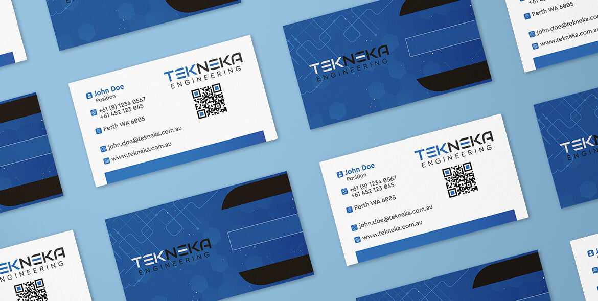 tekneka engineering business card mockup