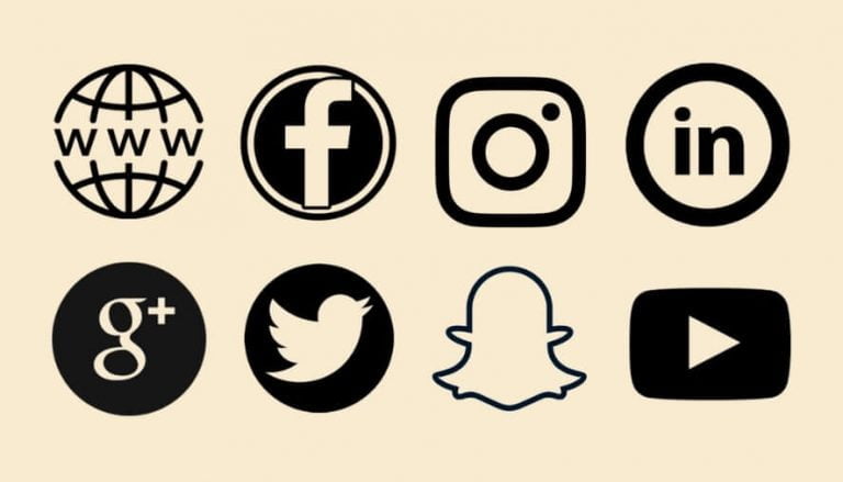 variety of social media icons