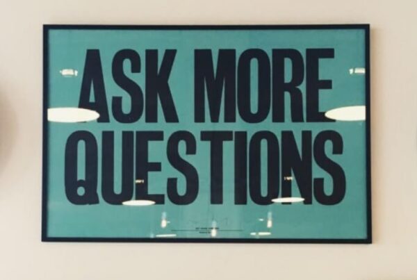ask more questions picture frame